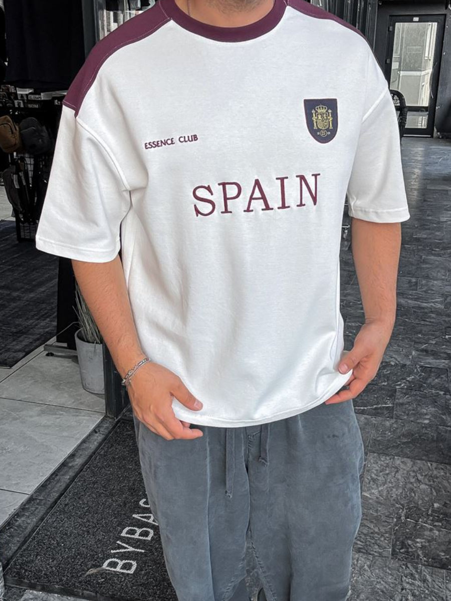 Minimalist Two-Tone Crest Tee