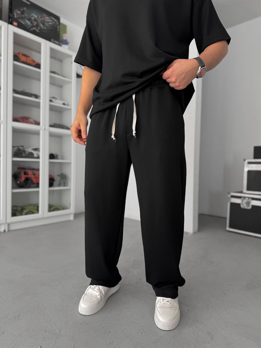 Urban Streetwear Black Trousers
