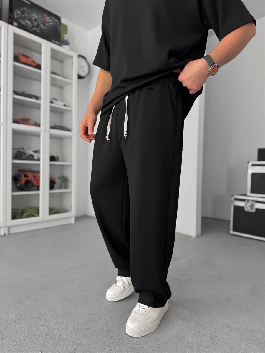 Urban Streetwear Black Trousers