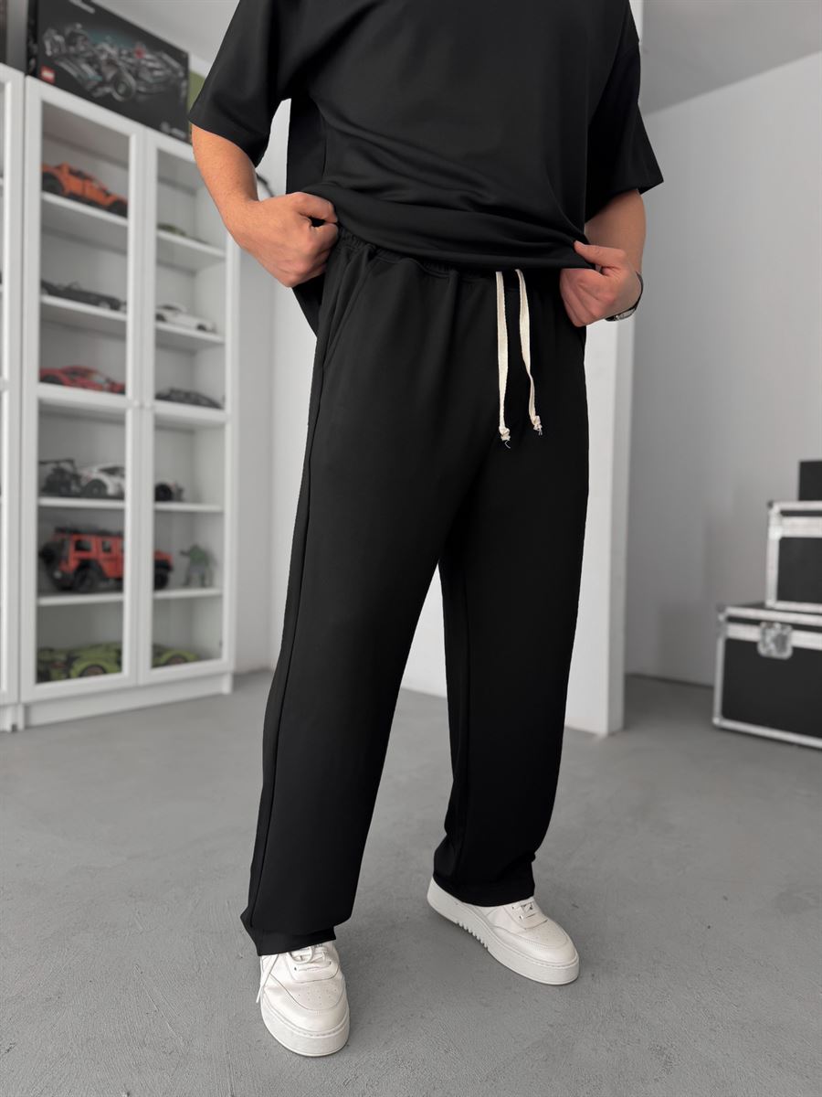 Urban Streetwear Black Trousers