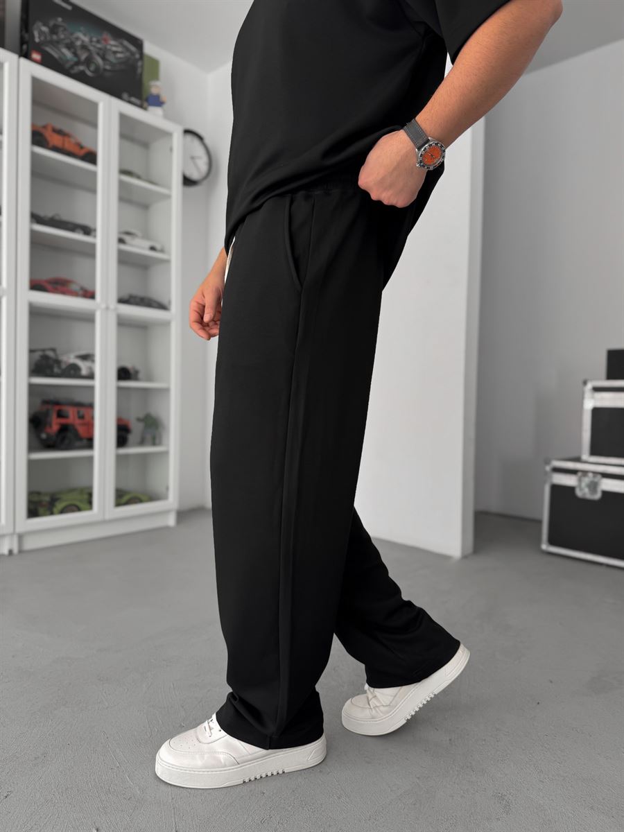 Urban Streetwear Black Trousers