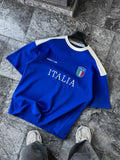 Blue Italia Embroidered Oversize T-shirt